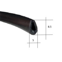 Friso Plástico Calha Teto Autocolante (6.5 Metros) - Preto