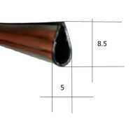 Friso Plástico Calha Teto Autocolante (6.5 Metros) - Cromado