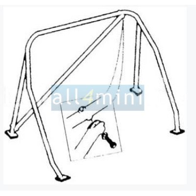 Rollbar Traseiro com Diagonal Amovível - SAFETY DEVICES Rollbar Traseiro com Diagonal Amovível - SAFETY DEVICES