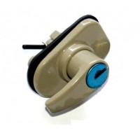 Fecho Porta Mala com duas Chaves - Cinza